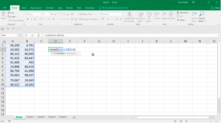 How to used fixed references in Excel